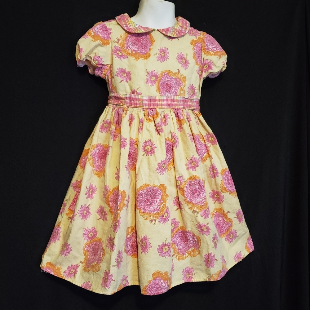 Baby Lulu Sunny Yellow Floral Dress Sz 5